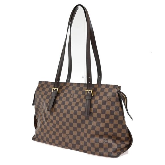 LOUIS VUITTON Chelsea Shoulder Tote Bag Damier Leather BN France N51119 74KA718 - Picture 1 of 16